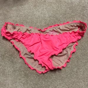 Victoria’s Secret Swim Bottoms Coral Hot Pink XL NWOT